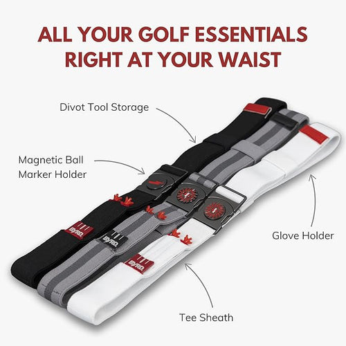 Adjustable Golf Belt - Grey